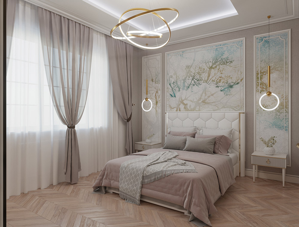 Обои для спальни: дизайн и комбинация цветов